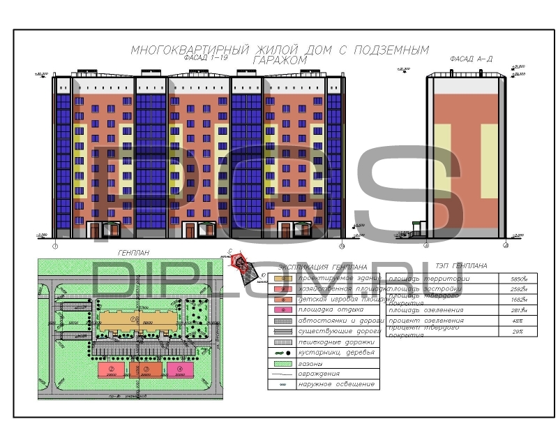 Генплан Многоэтажного Жилого Дома Для Курсового В Автокаде